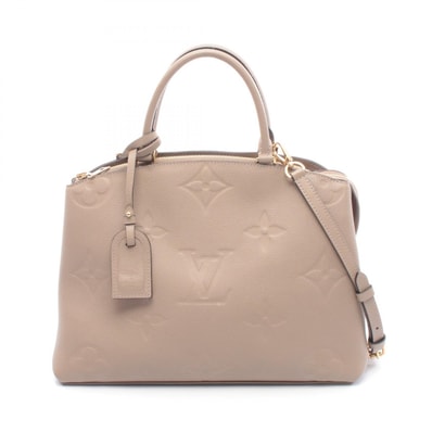 ルイ・ヴィトン LOUIS VUITTON グラン パレMM ハンドバッグ バッグ レザー モノグラム・アンプラント トゥルトレール レディース ベージュ系 M45833 【中古】