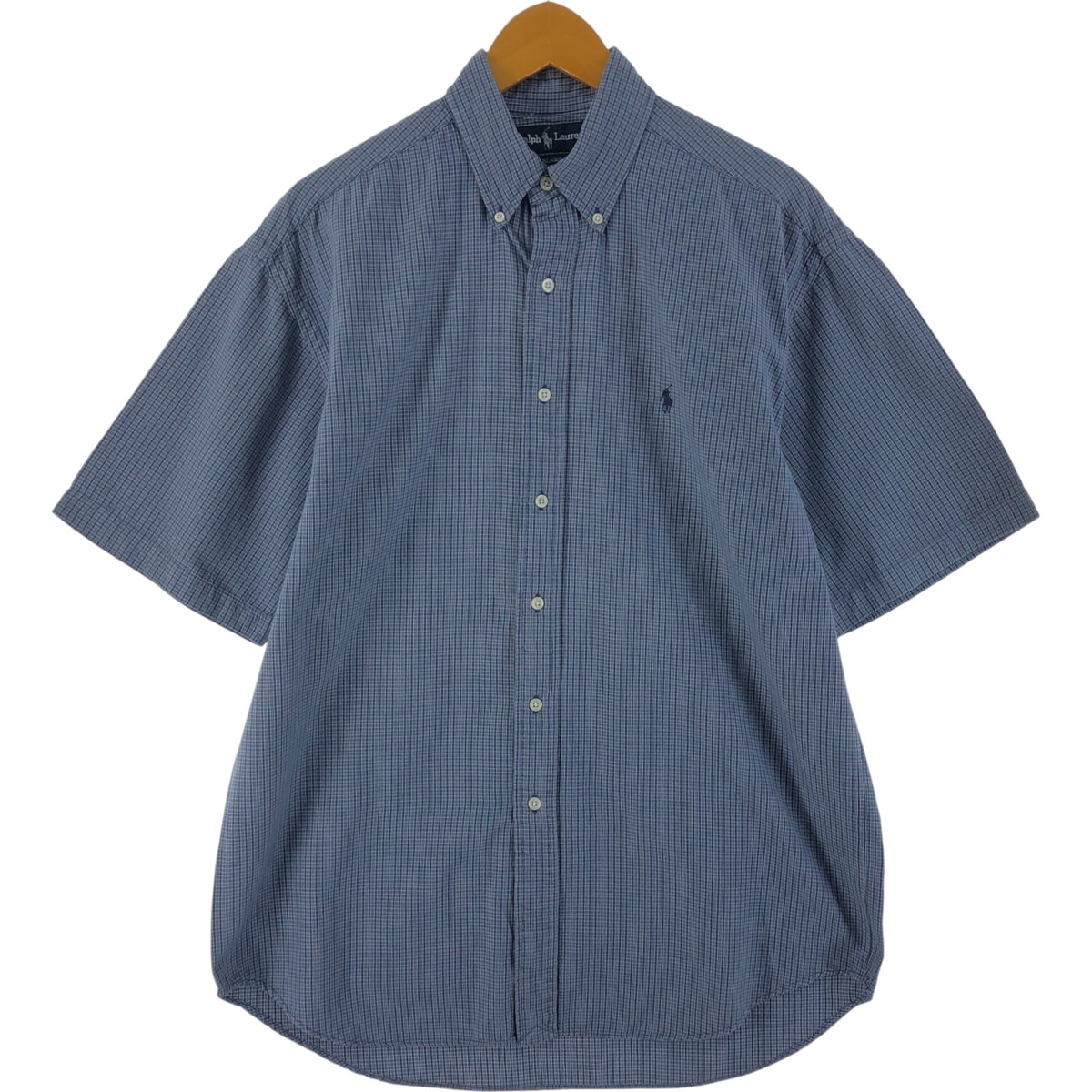 古着 ラルフローレン Ralph Lauren BLAIRE 半袖 ボタンダウン チェックシャツ メンズM相当/eaa539194