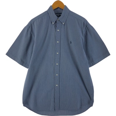 古着 ラルフローレン Ralph Lauren BLAIRE 半袖 ボタンダウン チェックシャツ メンズM相当/eaa539194