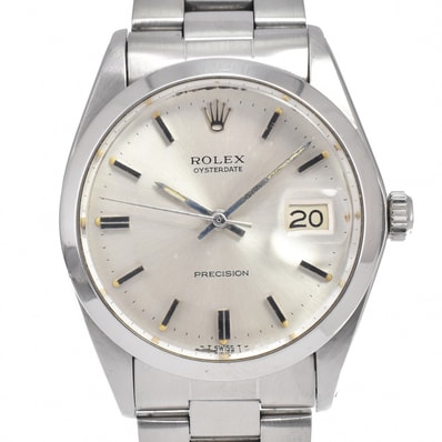 ロレックス ROLEX 6694 ヴィンテージ オイスターデイト プレシジョン Cal.1225 シルバー 手巻き メンズ 良品 D#146929 腕時計