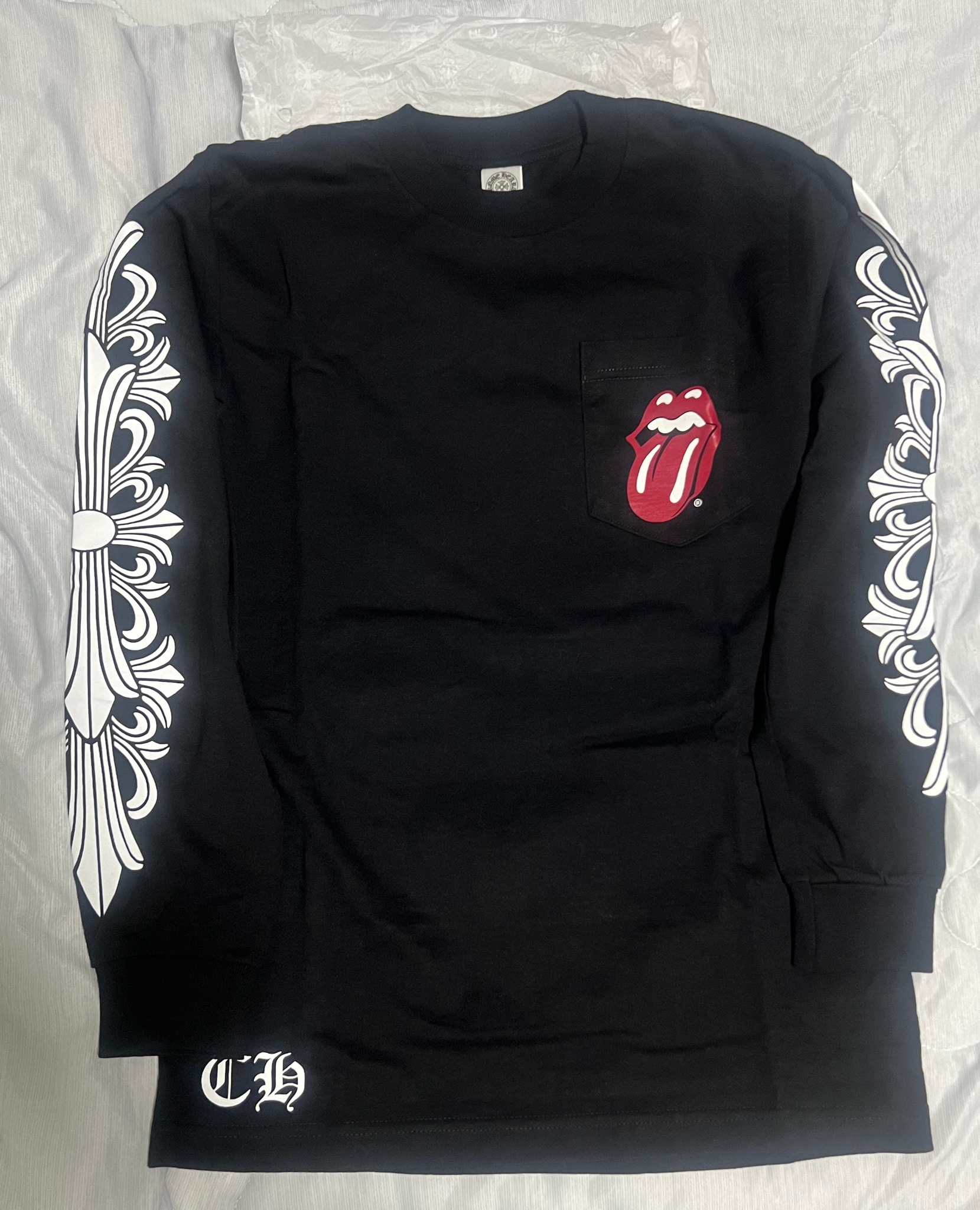 クロムハーツ  ローリングストーンズコラボ限定 ロングTシャツ 
