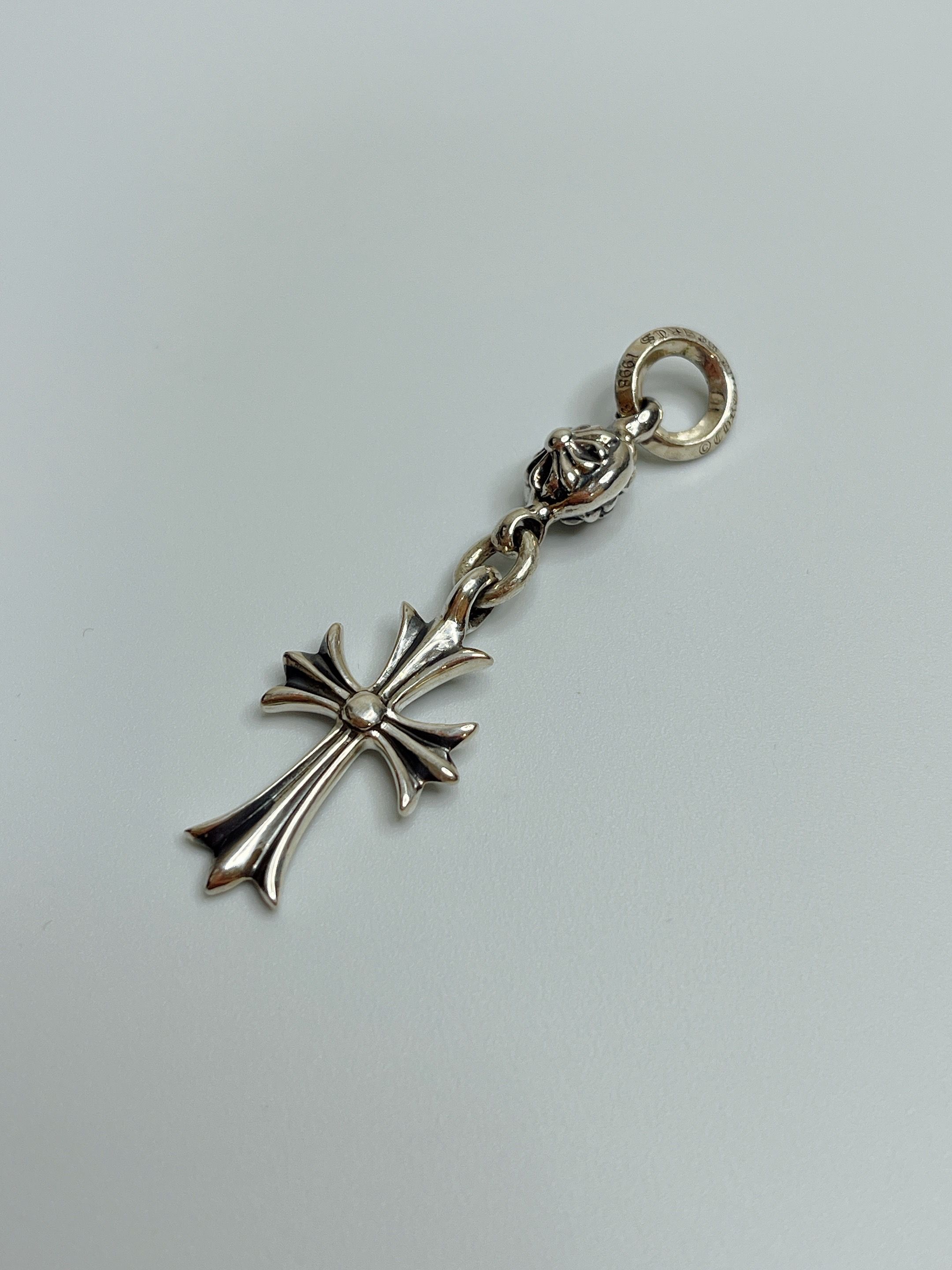 Chrome Hearts 1 Ball Tiny CH Cross Charm "Silver"