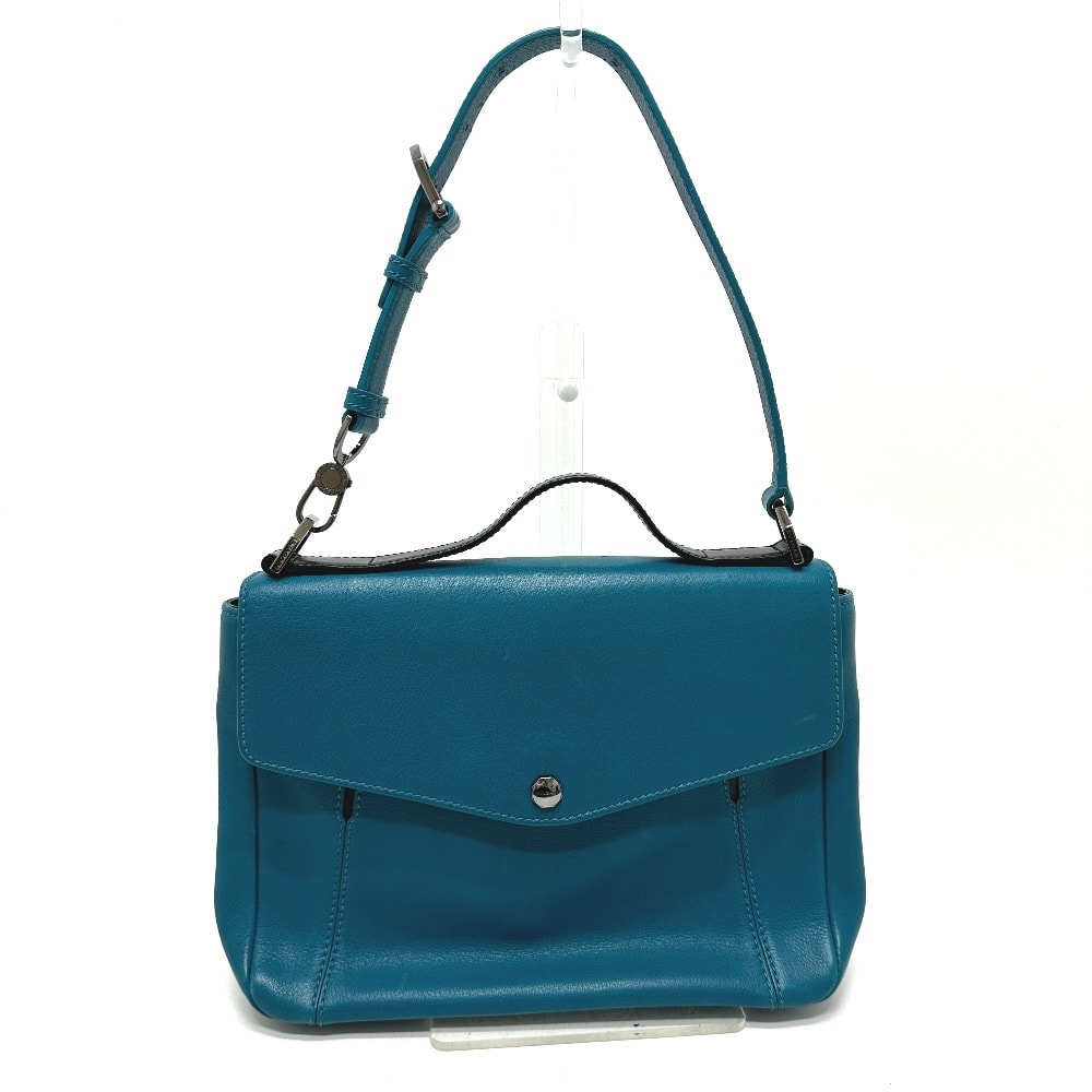 ブルガリ BVLGARI フラップ 38639 2WAYバッグ カバン バッグ ハンドバック ハンドバッグ レザー ターコイズブルー