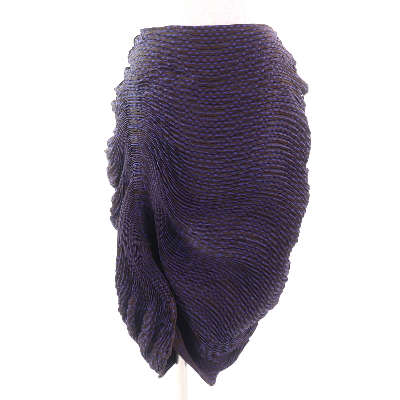 極美品 イッセイミヤケ
 スカート パープル ブラウン レディース 2 IM62FG565