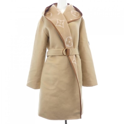 ルイヴィトン LOUIS VUITTON ベルテッドダブルフェイスフーデッドラップコート FMCO05NUV コート