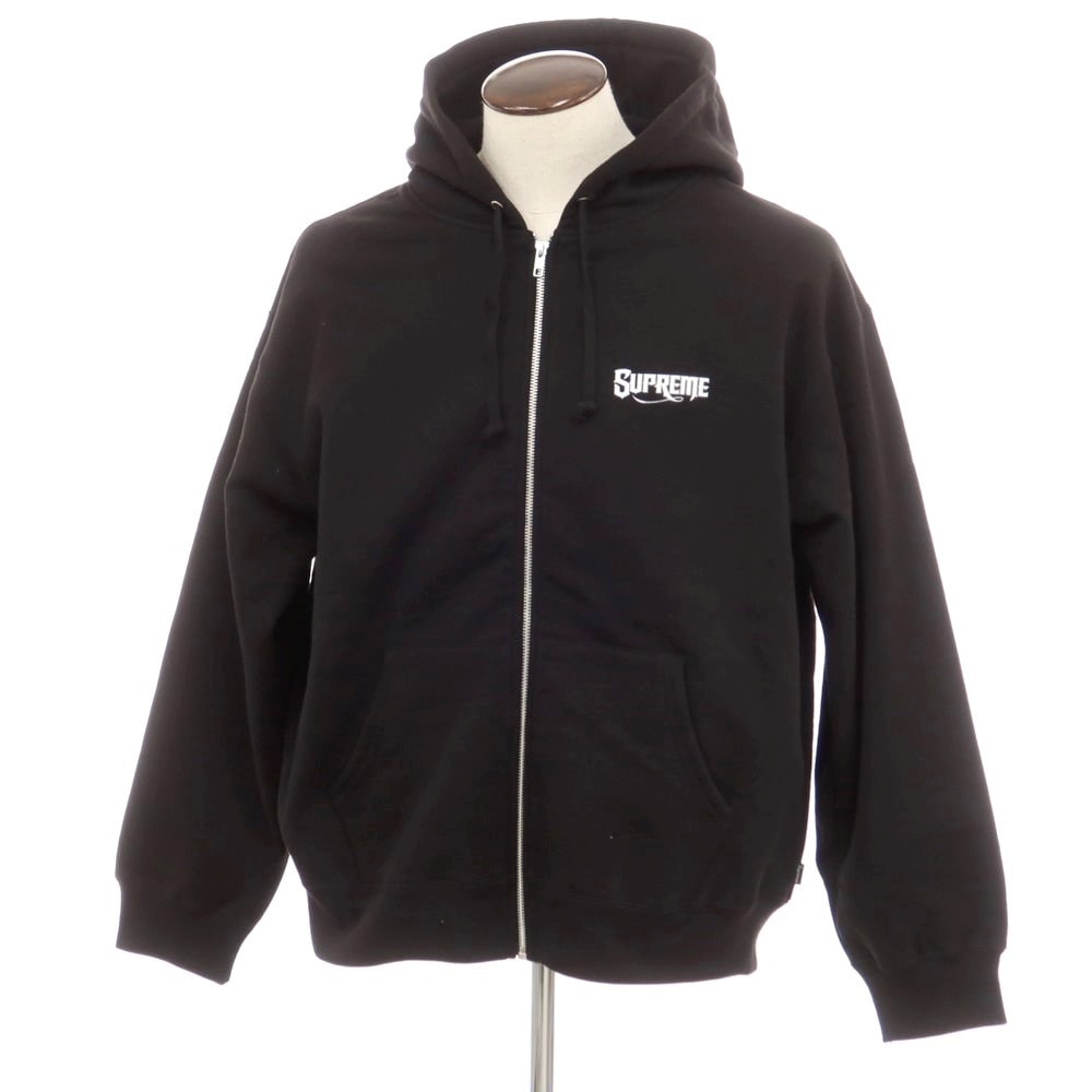 【中古】シュプリーム Supreme 2024年秋冬 Mister Cartoon Zip Up Hooded Sweatshirt ジップアップ スウェットパーカー ブラック【サイズL】【メンズ】