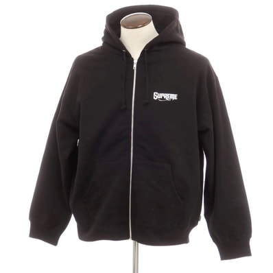 【中古】シュプリーム Supreme 2024年秋冬 Mister Cartoon Zip Up Hooded Sweatshirt ジップアップ スウェットパーカー ブラック【サイズL】【メンズ】