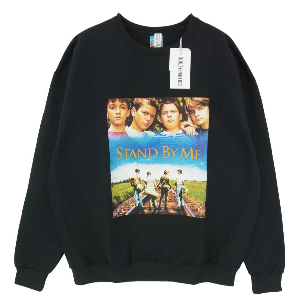WACKO MARIA ワコマリア 25SS SBM-WM-SS02 × STAND BY ME CREW NECK SWEAT SHIRT スタンドバイミー クルーネック スウェットシャツ トレーナー ブラック系 XL【新古品】【未使用】【中古】