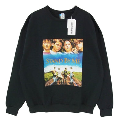 WACKO MARIA ワコマリア 25SS SBM-WM-SS02 × STAND BY ME CREW NECK SWEAT SHIRT スタンドバイミー クルーネック スウェットシャツ トレーナー ブラック系 XL【新古品】【未使用】【中古】