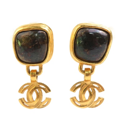 シャネル CHANEL イヤリング ココマーク メタル/ストーン ゴールド レディース【中古】 e60485a