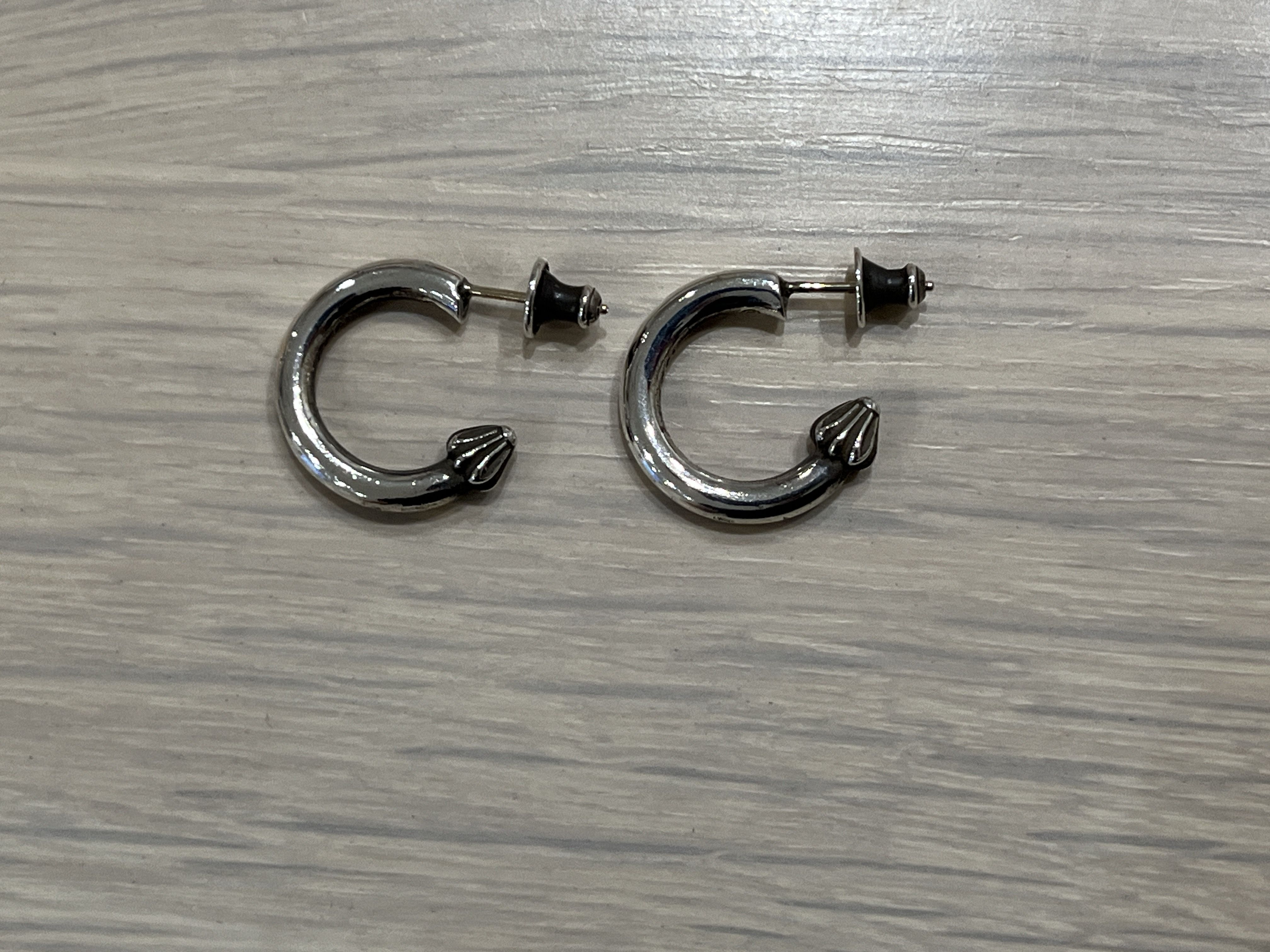 Chrome Hearts Hoop Plain Earrings "Silver"