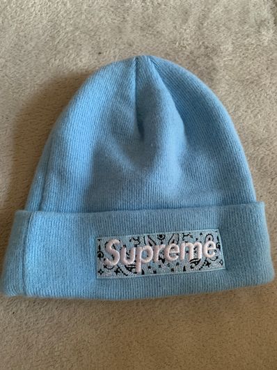 Supreme New Era® Box Logo Beanie "Blue"