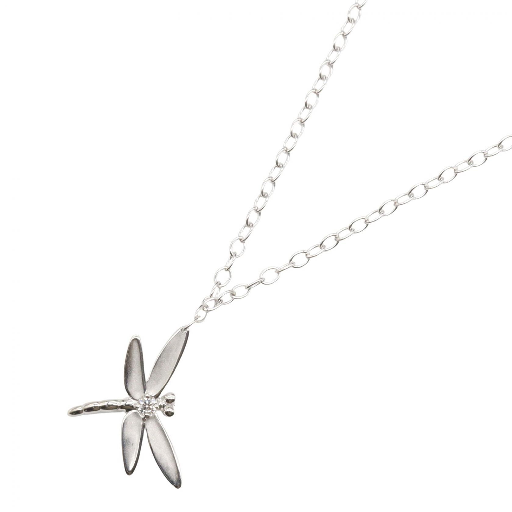 ティファニー TIFFANY&CO ダイヤ ドラゴンフライ ネックレス ネックレス ジュエリー K18WG(ホワイトゴールド) レディース シルバー系 【中古】