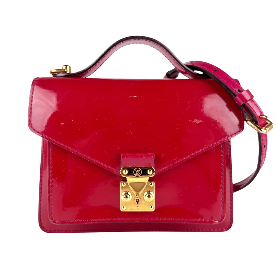 ルイ ヴィトン LOUIS VUITTON ハンドバッグ ショルダーバッグ モノグラム ヴェルニ モンソーBB モノグラムヴェルニ ローズアンディアン レディース M91579【中古】 z7992