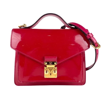 ルイ ヴィトン LOUIS VUITTON ハンドバッグ ショルダーバッグ モノグラム ヴェルニ モンソーBB モノグラムヴェルニ ローズアンディアン レディース M91579【中古】 z7992