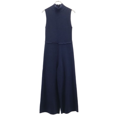 ZARA KNIT ザラニット ノースリーブ ハイネック オールインワン M ネイビー