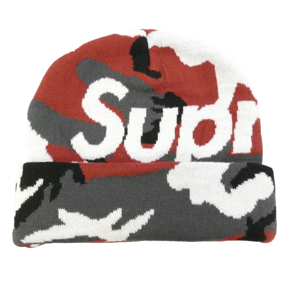 Supreme シュプリーム 25AW Camo Big Logo Beanie カモ ビッグロゴ ビーニー ニット帽 キャップ マルチカラー系 53cm【極上美品】【中古】