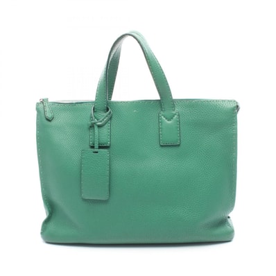 フェンディ FENDI セレリア ビジネスバッグ バッグ レザー メンズ グリーン系 7VA375 【中古】
