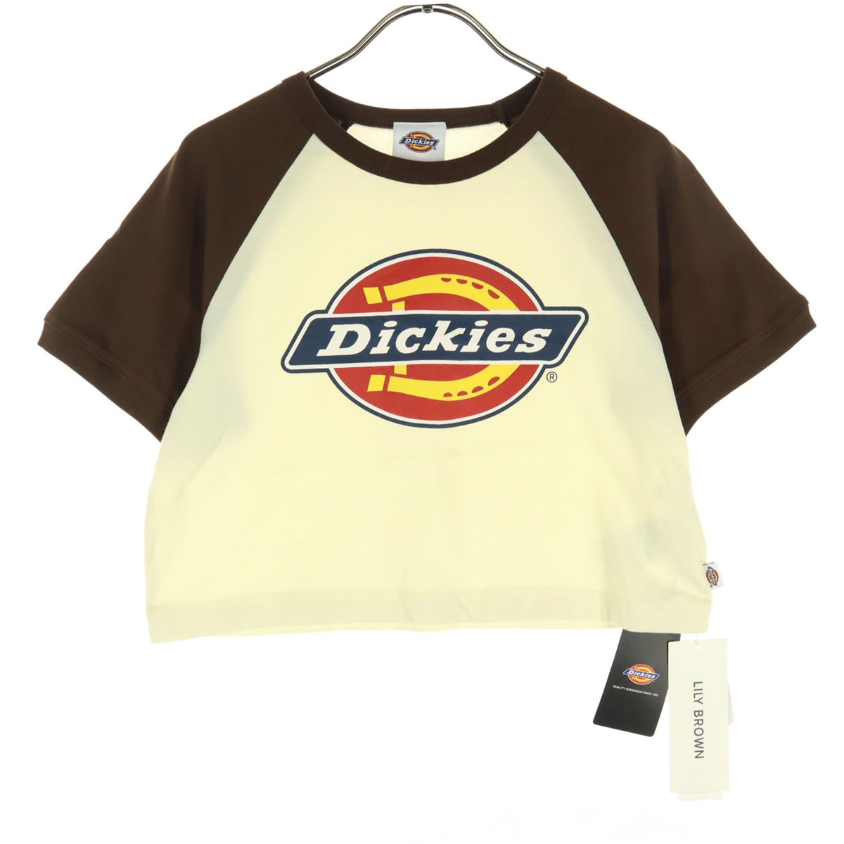 未使用 Dickies ディッキーズ 24ss リリーブラウン LILY BROWN コラボ ロゴプリント 半袖 Tシャツ F アイボリー LWCT242058