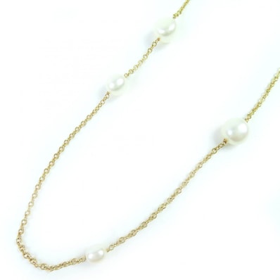 美品 ティファニー ネックレス ゴールド ホワイト レディース