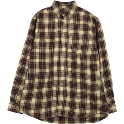 古着 エルエルビーン L.L.Bean 長袖 ボタンダウン フランネルチェックシャツ メンズM相当/eaa477808