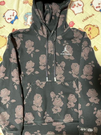 Jordan A ma maniere Allover Print Fleece Hoodie "Black"