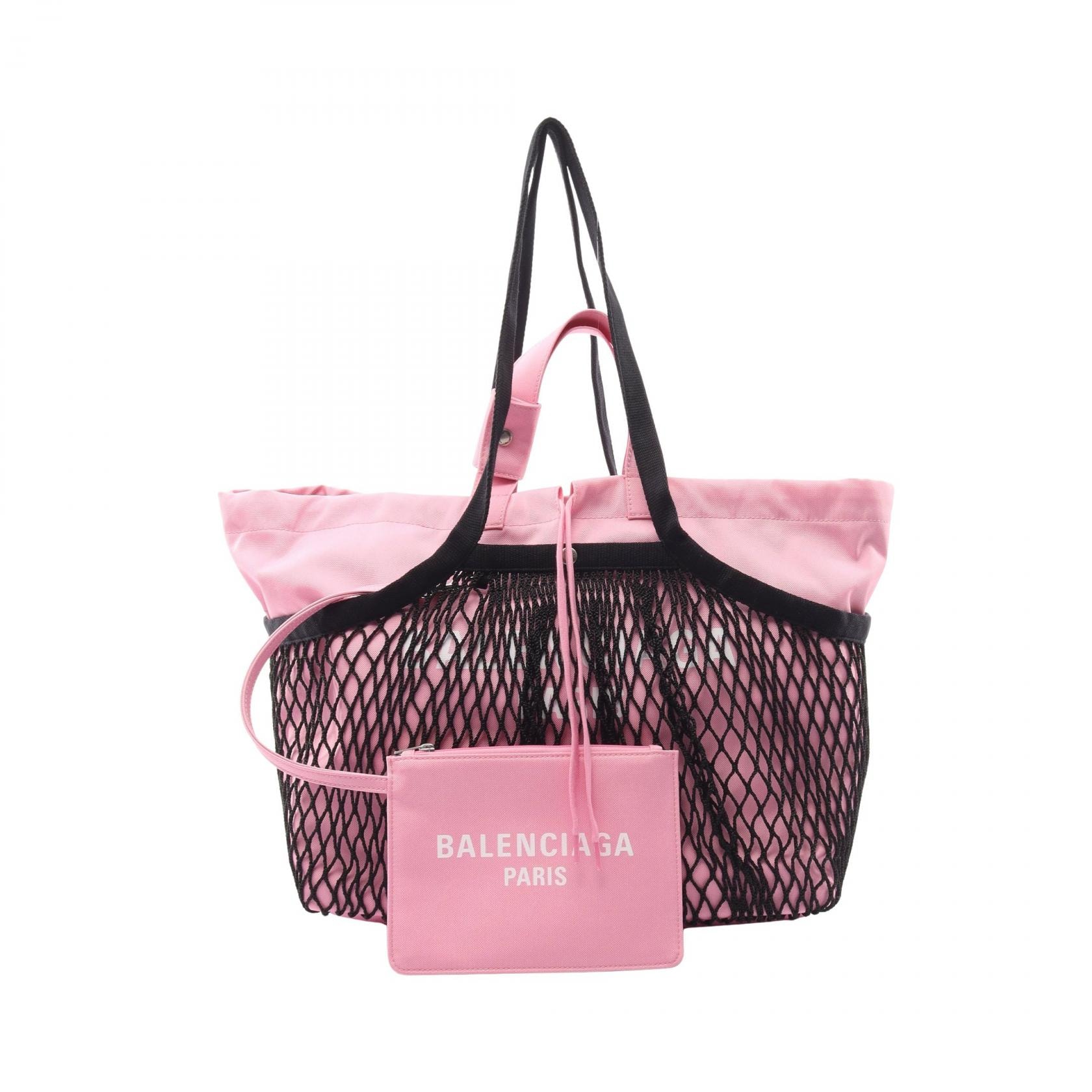 バレンシアガ BALENCIAGA 24/7 TOTE MEDIUM 2WAY トートバッグ バッグ キャンバス レディース ピンク系 / ブラック系 7918092AA465869 【新品】