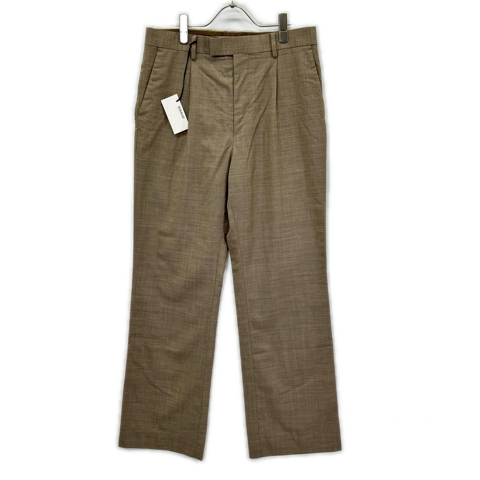 オーラリー A25SP03WT 25SS TOP LIGHT BROWN/ベージュ SUPER FINE TROPICAL WOOL SLACKS スラックスパンツ 4