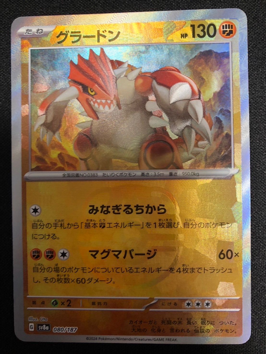 グラードン :マスターボールミラー [SV8a 080/187](ハイクラスパック「テラスタルフェスex」)