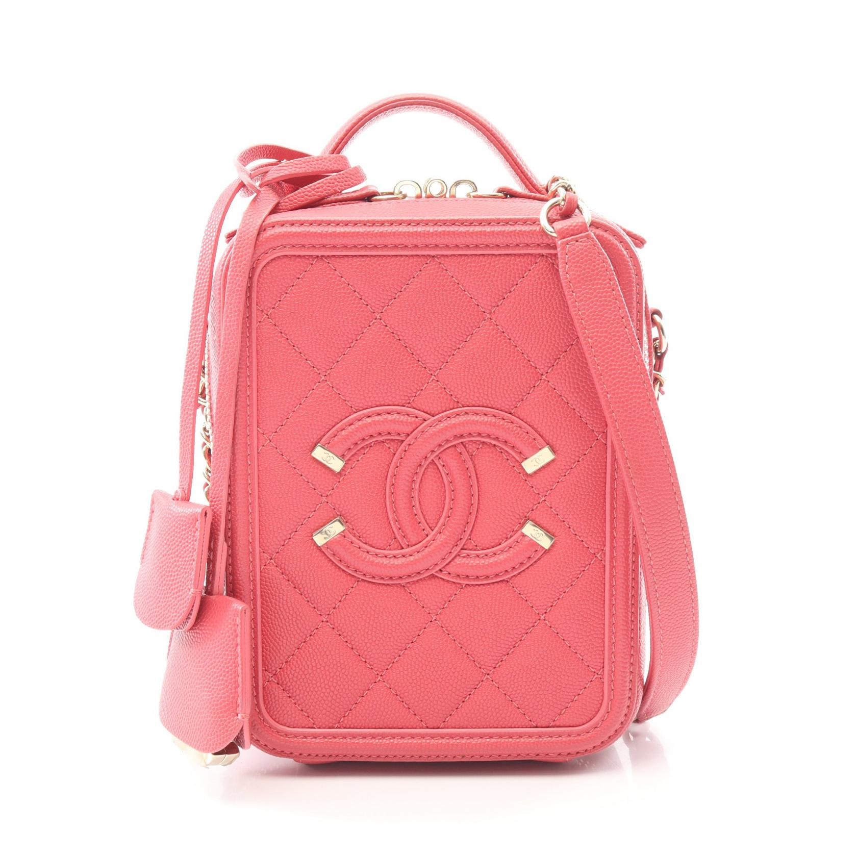 シャネル CHANEL CCフィリグリー 2WAY ショルダーバッグ バッグ キャビアスキン(グレインドカーフ) レディース レッド系 AS0988 【中古】