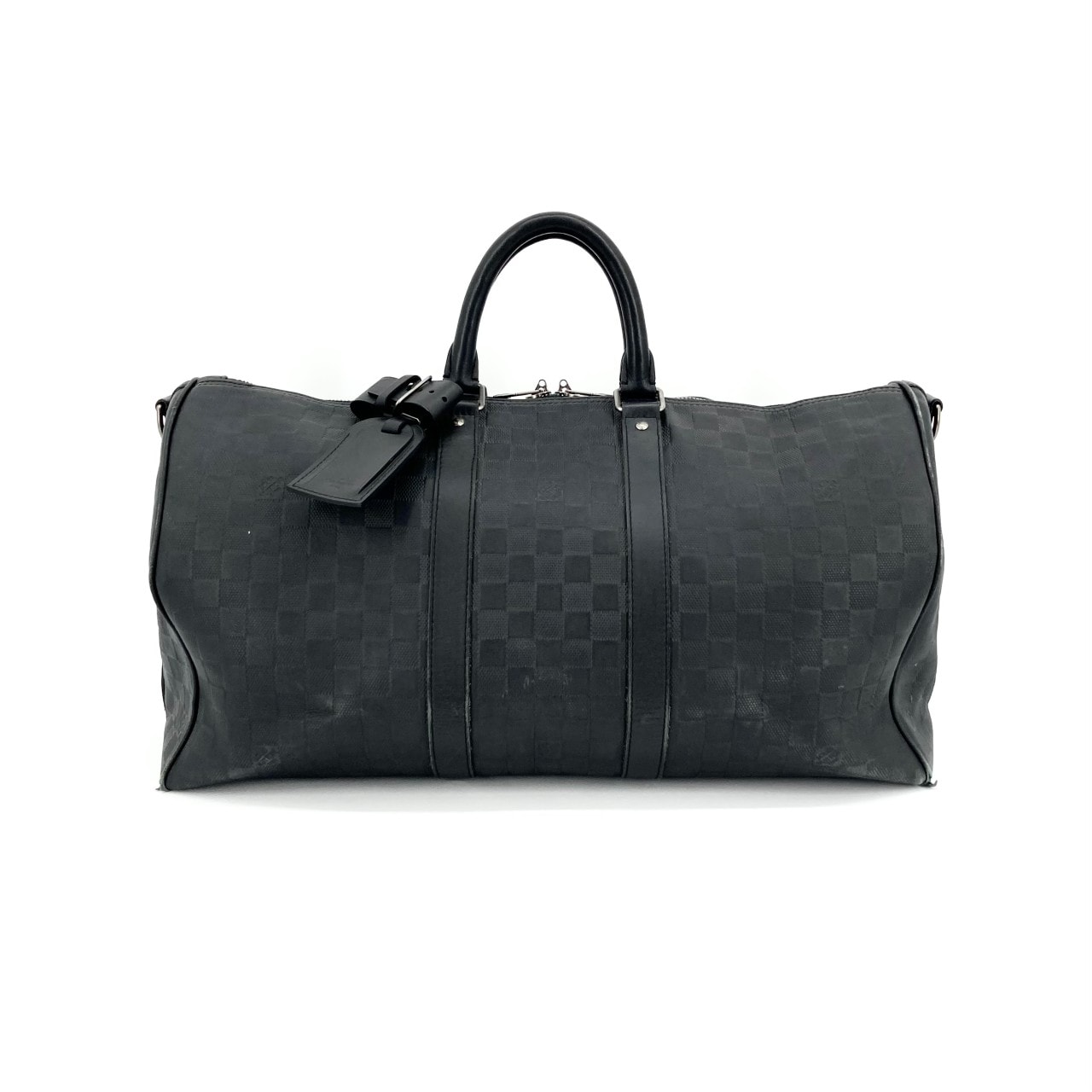 LOUIS VUITTON(ルイ・ヴィトン) キーポルバンドリエール45 ダミエアンフィニレザー 2WAY ネームタグ付 N41145 ボストンバッグ オニキス
