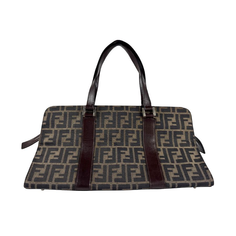 FENDI⭐️フェンディ ズッカ レザー　ハンドバッグ FENDI ほぼ未使用 袋 鍵付き フェンディ ズッカ FF 柄