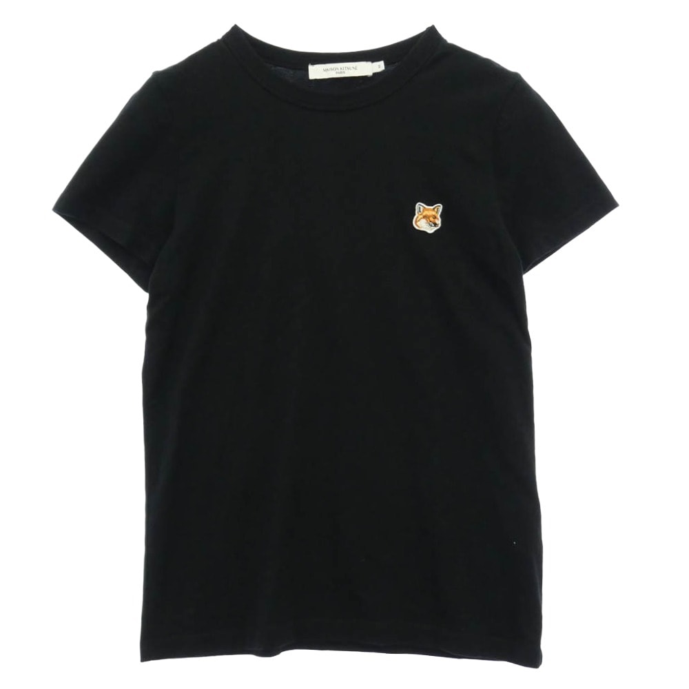 MAISON KITSUNE メゾンキツネ AW00103KJ0005 FOX HEAD PATCH CLASSIC フォックス ヘッド パッチ クラシック Tシャツ 半袖カットソー ブラック系 XS【中古】