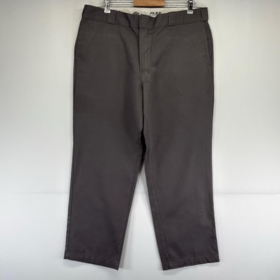 古着 ディッキーズ Dickies パンツ 874 FLEX ワークパンツ ワンポイントロゴ 大きいサイズ W40×L30 グレー系 メンズ