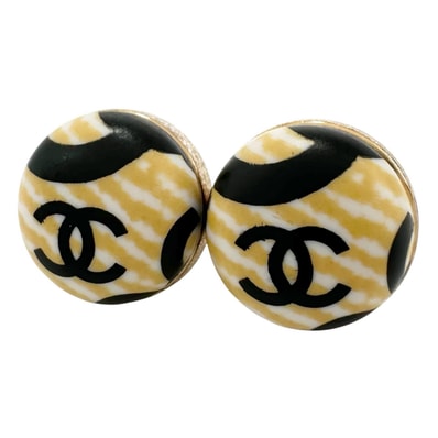 シャネル ウッド調ココマークピアス レディース