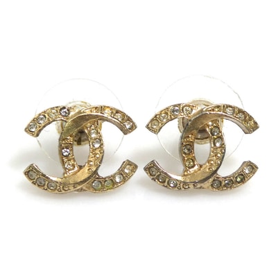 シャネル CHANEL ピアス メタル/ラインストーン ゴールド レディース【中古】 h32167i