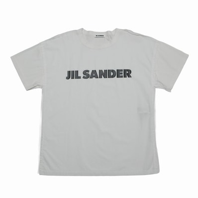 JIL SANDER ジルサンダー 半袖Tシャツ サイズS カットオフ オーバーサイズ ロゴプリント イタリア製 ブランド古着【中古】20260330/RA8698
