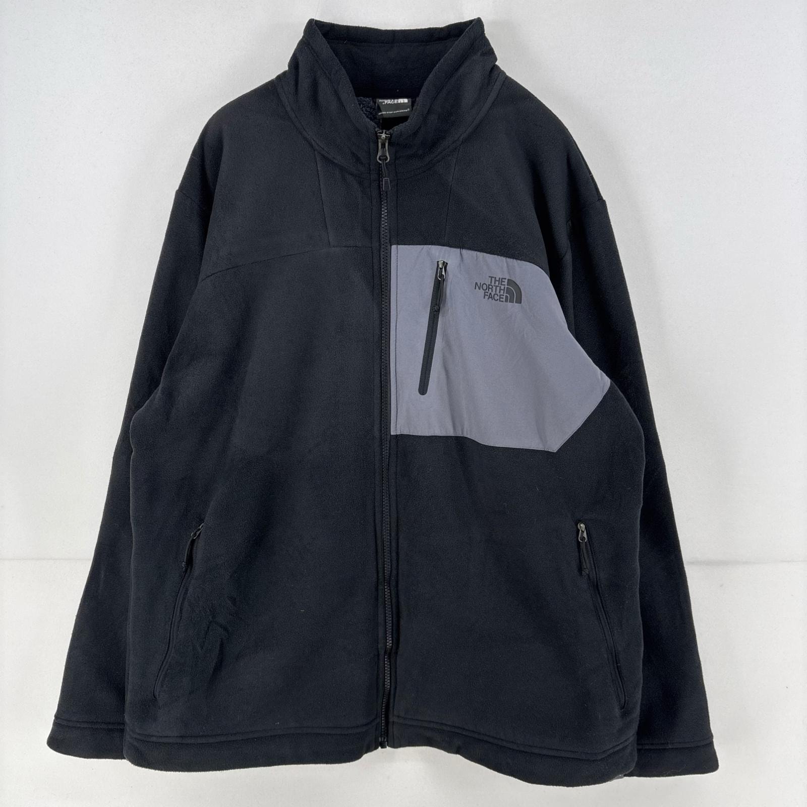 古着 ザ・ノースフェイス THE NORTH FACE フリース ジャケット フリース ボアライナー ワンポイント ロゴ XL  ブラック メンズ