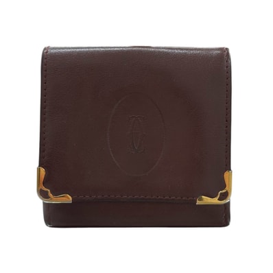 CARTIER カルティエ マストライン レッド ボルドー レザー コインケース S1-00137 【中古】