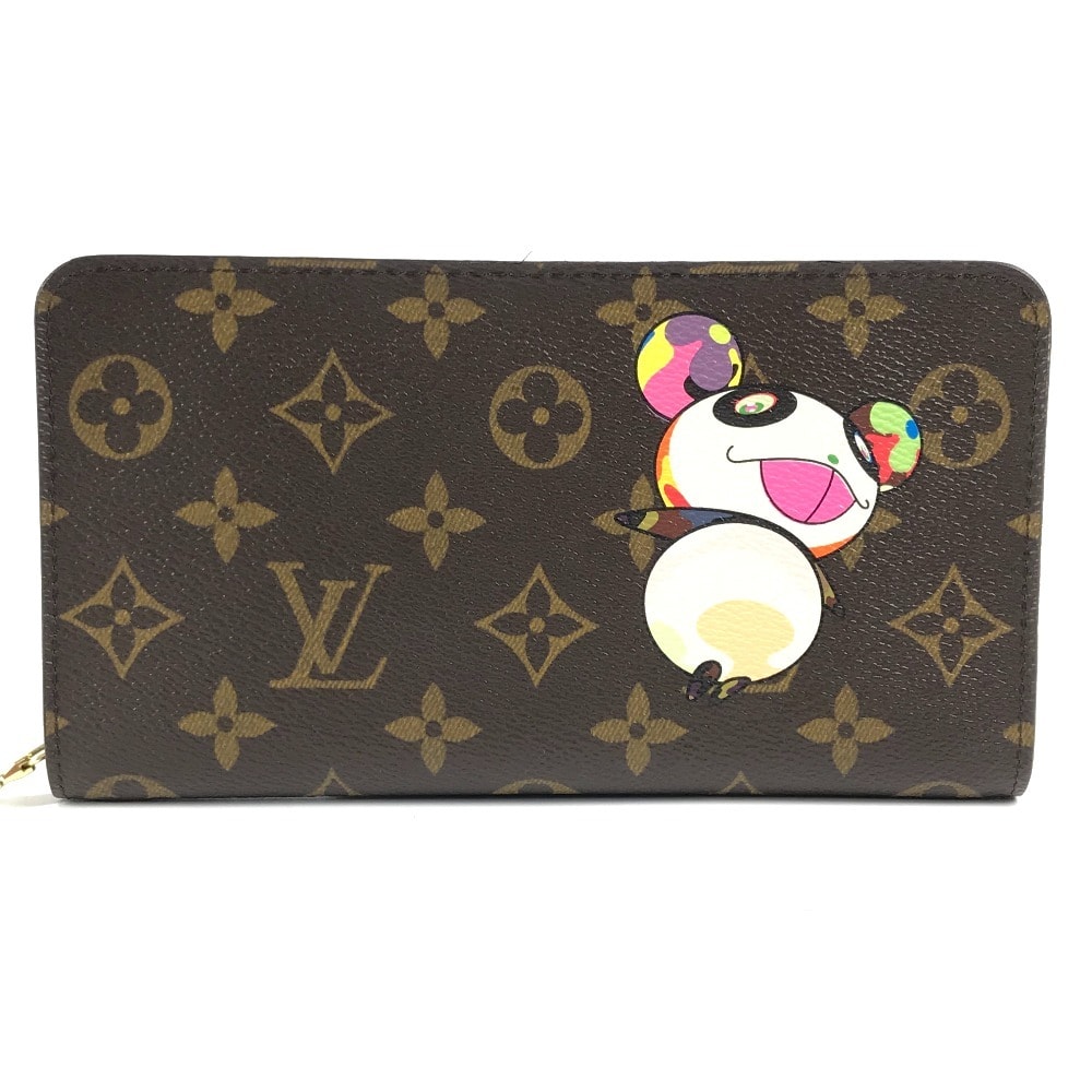 ルイヴィトン LOUIS VUITTON ポルトモネジップ M61729 モノグラムパンダ 村上隆 ロングウォレット ラウンドファスナー 長財布 モノグラムキャンバス ブラウン 新品同様
