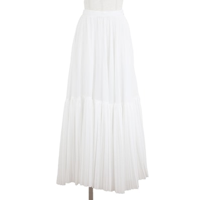 【新品同様】 クリスチャンディオール スカート レディース ホワイト 34 Christian Dior