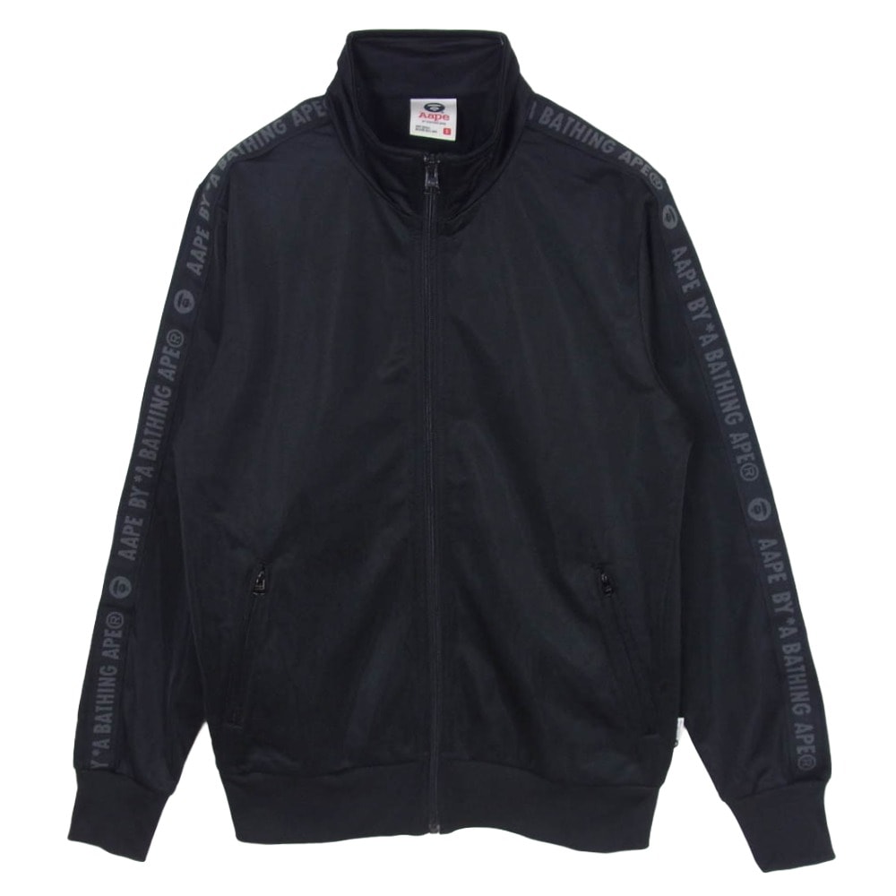 A BATHING APE アベイシングエイプ ジャケット ASW2003 AAPE エーエイプ サイドロゴライン トラックジャケット ブラック系 S【中古】
