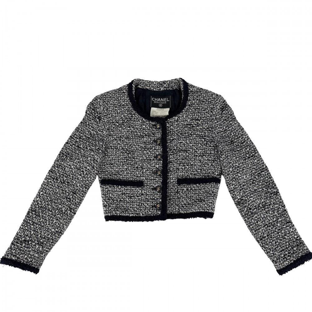 C (やや傷や汚れあり)】CHANEL シャネル ノーカラージャケット