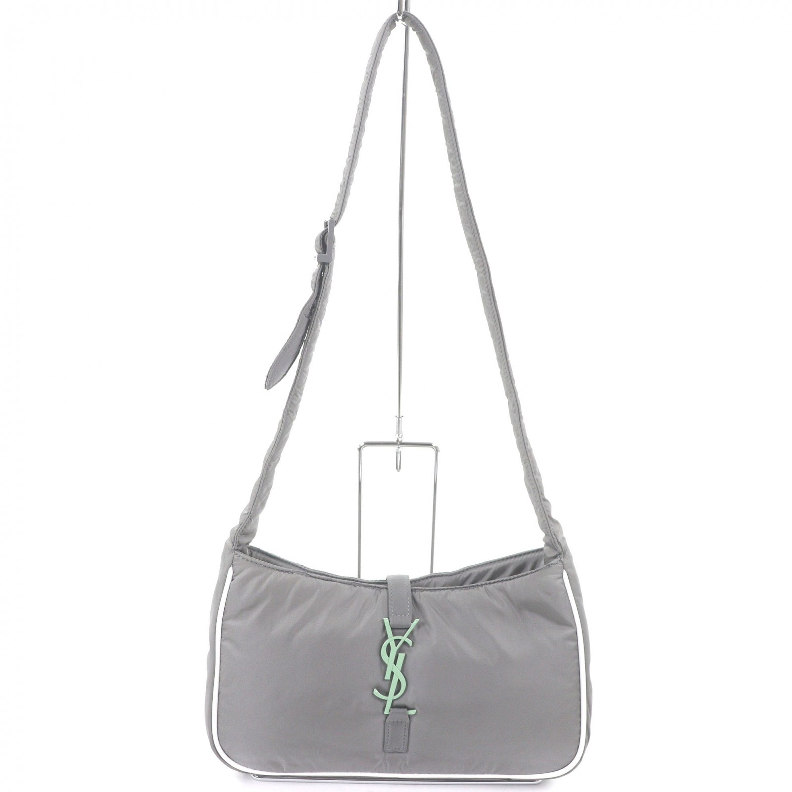 極美品 サンローランパリ ショルダーバッグ グレー レディース 733294