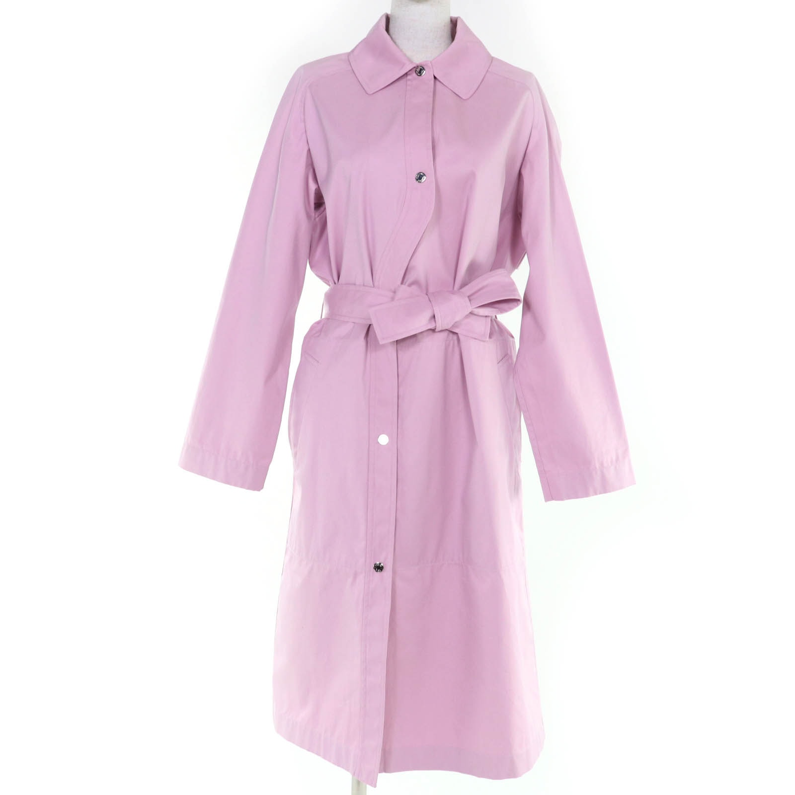 極美品 エルメス コート ピンク レディース 38 2E01110D1