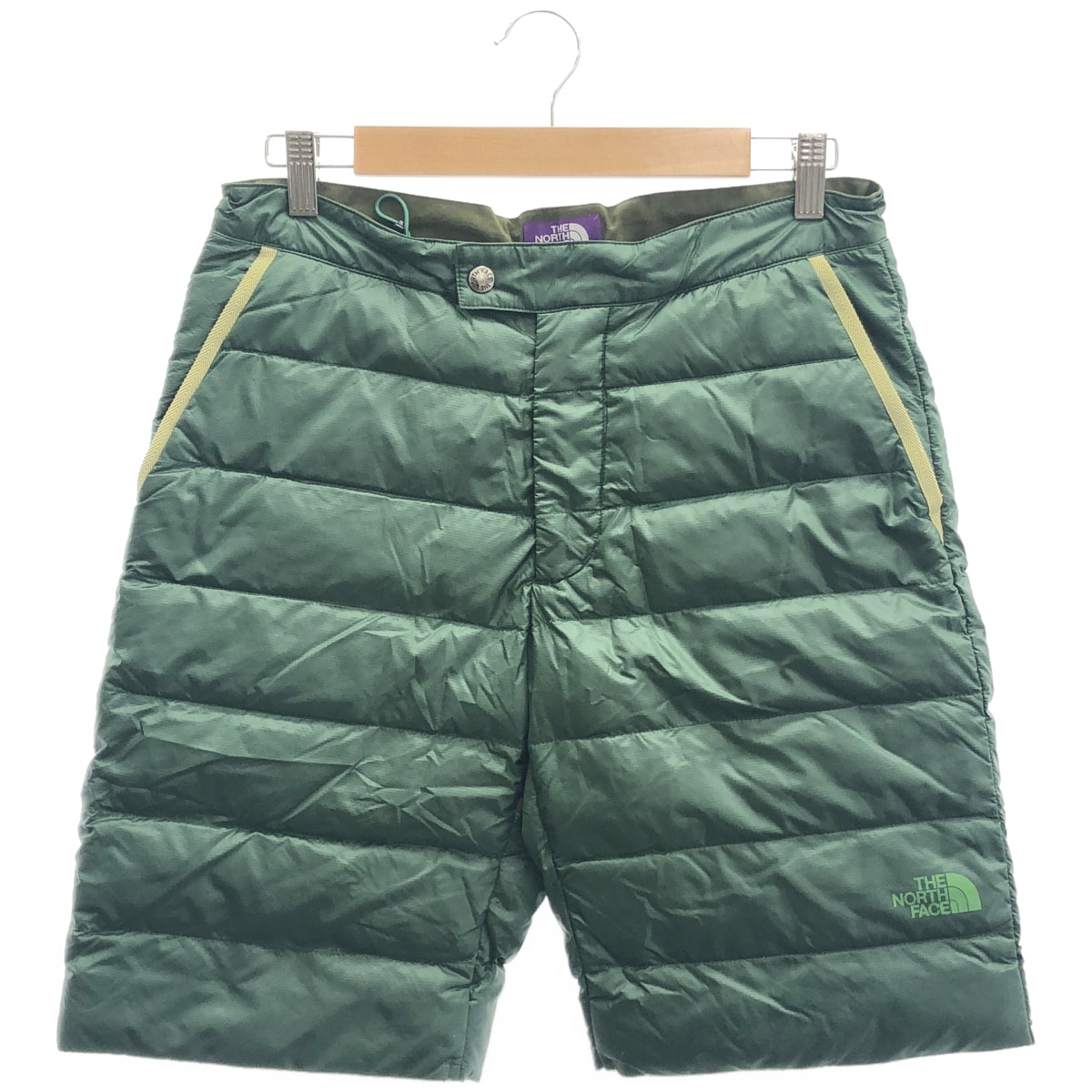 ザ ノースフェイス パープルレーベル グリーン ダウン ショートパンツ M