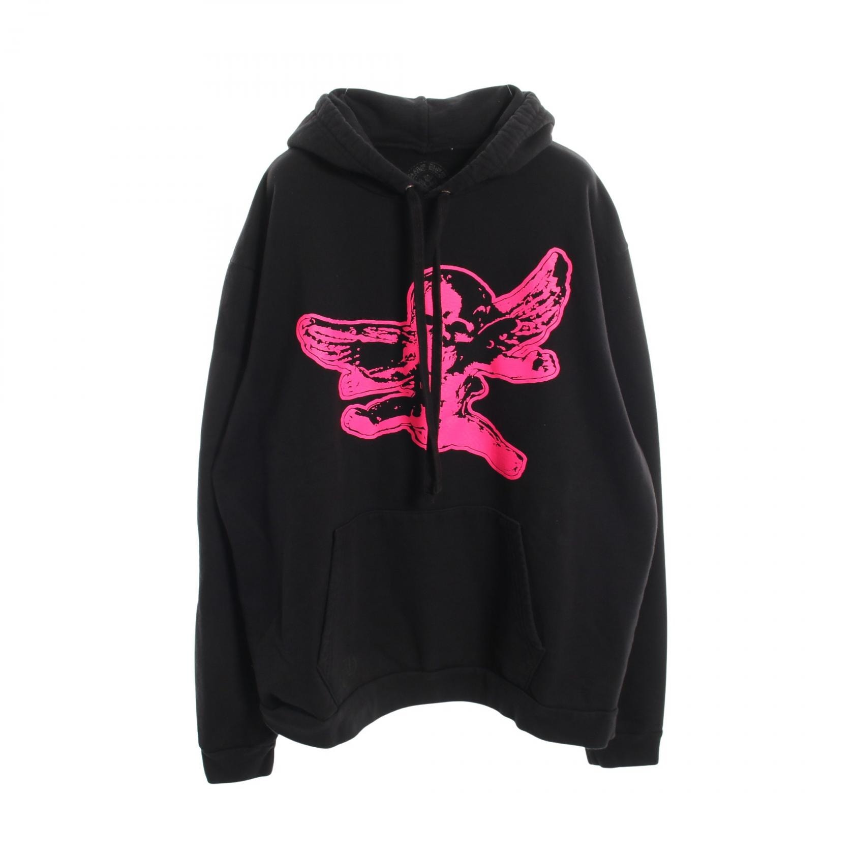 クロムハーツ CHROME HEARTS FOTI MISS LERLENE フーディ パーカー 衣料品 トップス コットン メンズ ブラック系 / ピンク系 【中古】