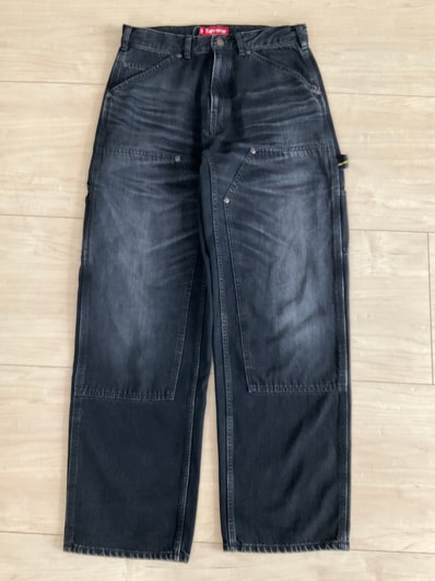Supreme Worn Double Knee Denim Painter Jean "Washed Black"