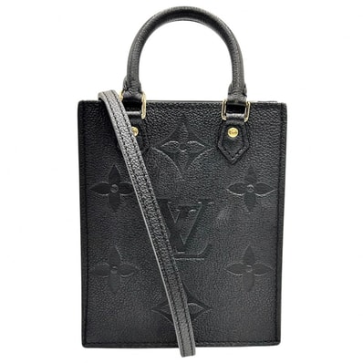 LOUIS VUITTON ルイヴィトン 2WAY モノグラムアンプラント プティットサックプラ ミニショルダーバッグ ハンドバッグ 肩掛け 斜め掛け ポシェット ブラック 黒 M80478 ノワール ゴールド金具 レディース 美品【中古品】