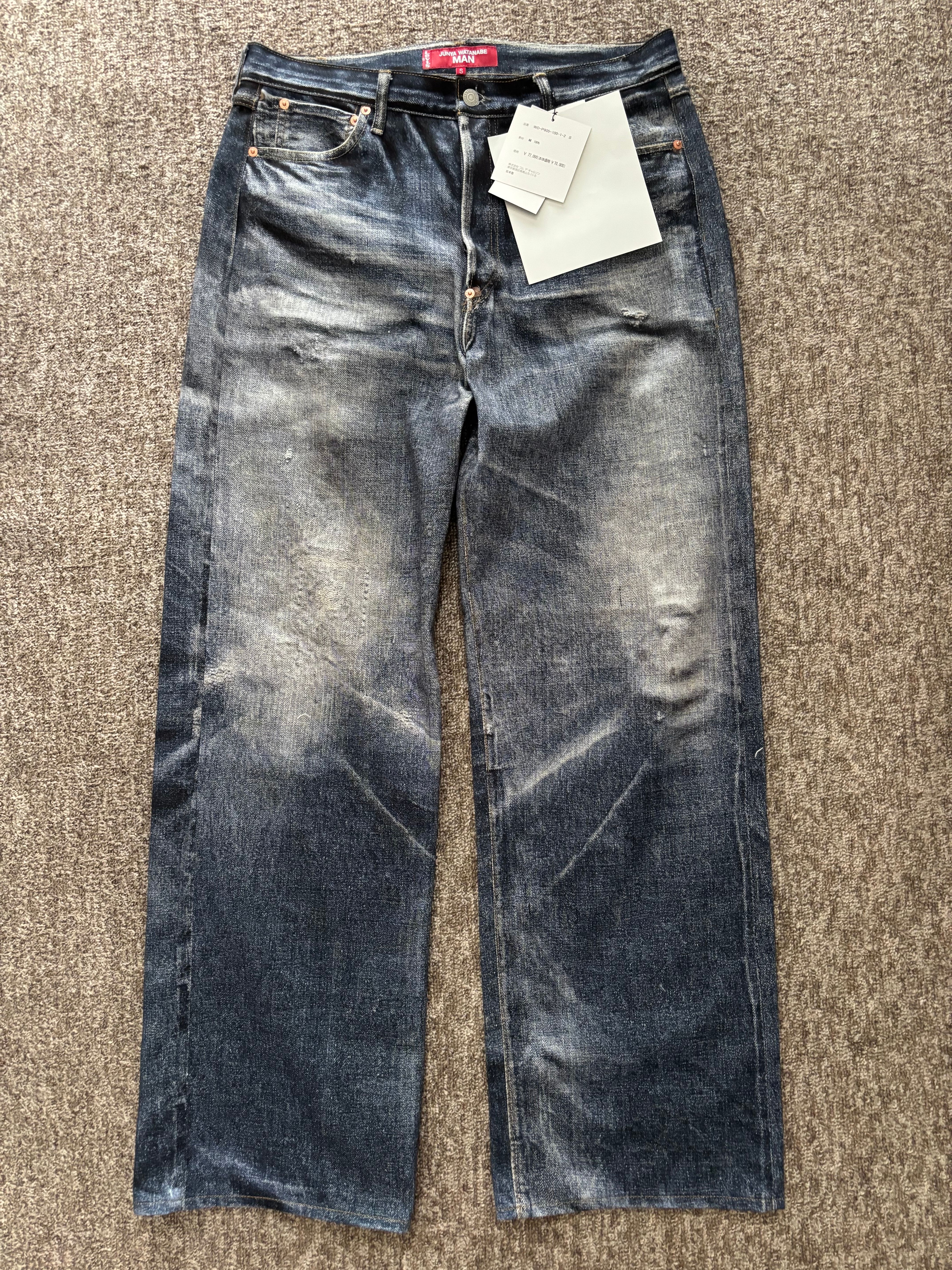 eYe JUNYA WATANABE MAN x LEVI'S x BerBerJin Triple Name Print Denim Pants "Indigo"